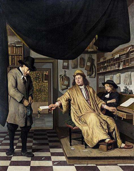 Job Adriaenszoon Berckheyde A Notary in His Office France oil painting art